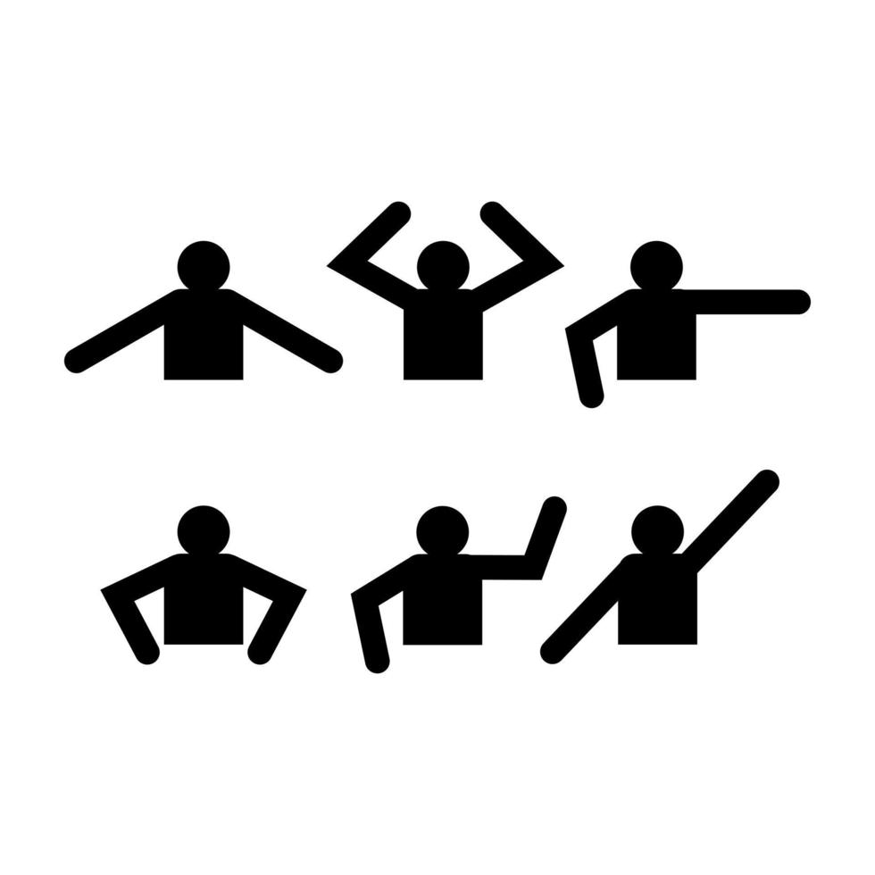 People Silhouettes Icon vector image design set