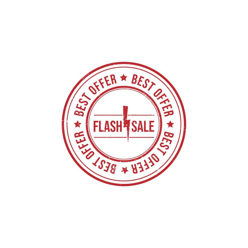 Flash sale grunge rubber stamp. Business concept sale discount stamp pictogram vector