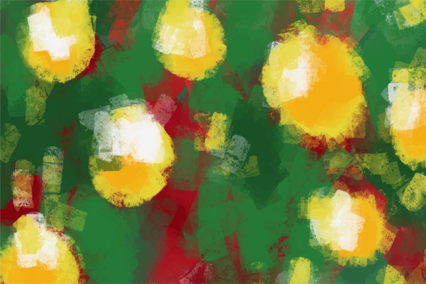 Christmas abstract lights background in acrylic paint brush strokes vector