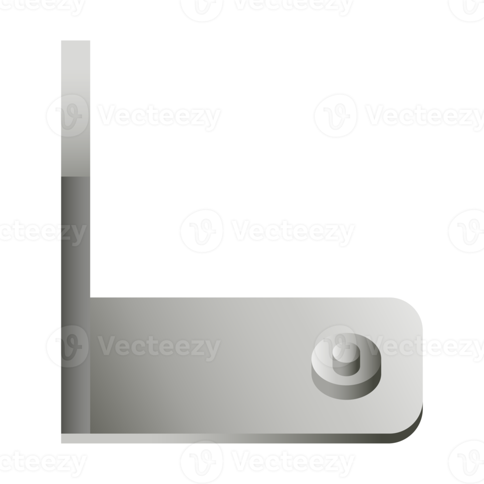 Baufixierer aus Metall. Montagewinkel. bunte png-illustration. png