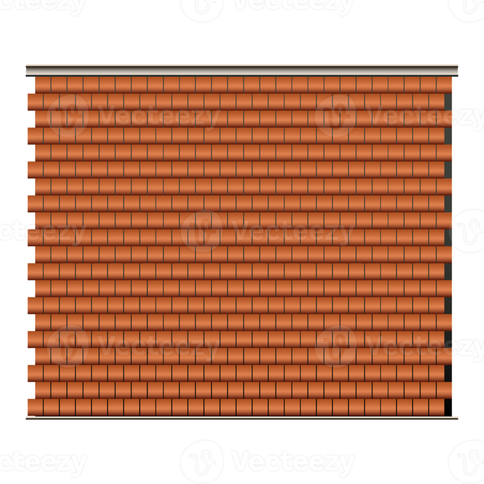 Red roof tiles, seamless in realistic style. Architectural detail for