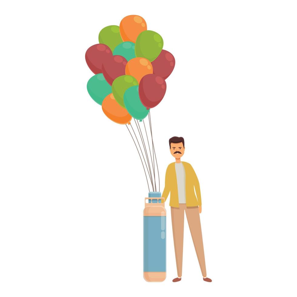 Indian balloon seller icon cartoon vector. Street man vector