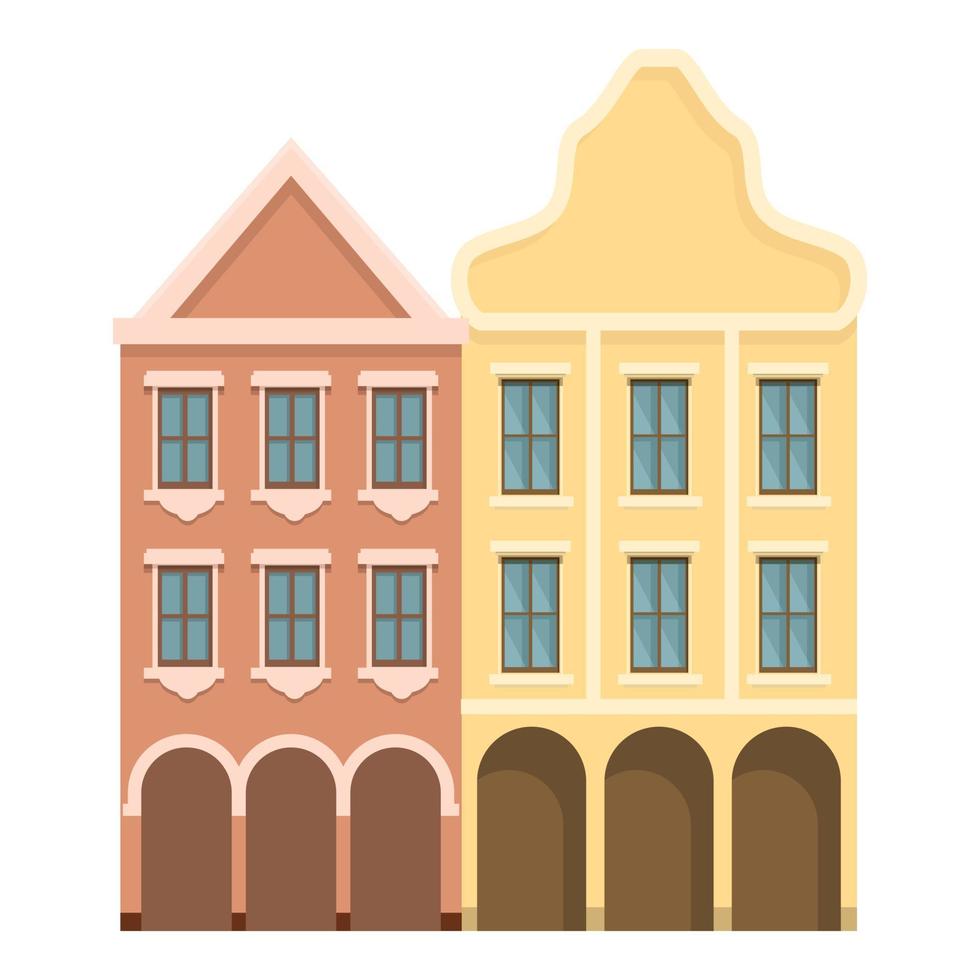 City building icon cartoon vector. Republic landmark vector