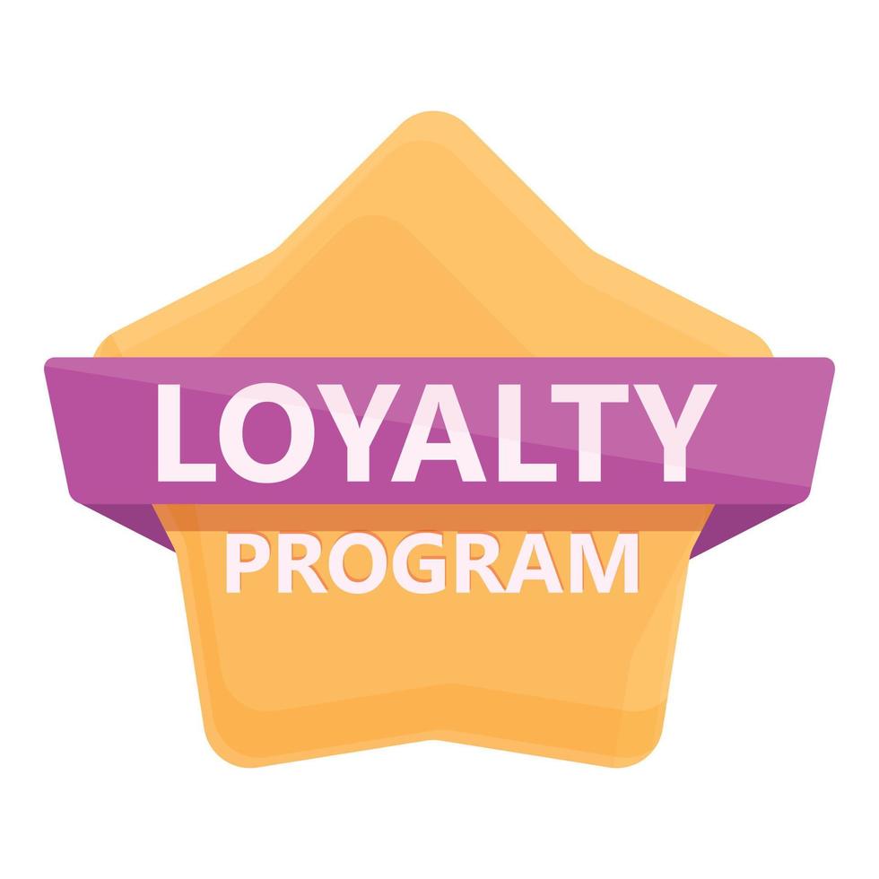 Star loyalty program icon cartoon vector. Online discount vector