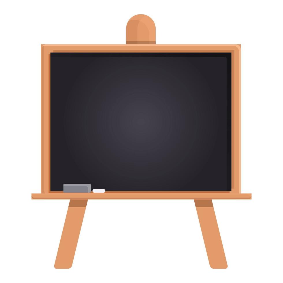 Black chalkboard icon, cartoon style vector