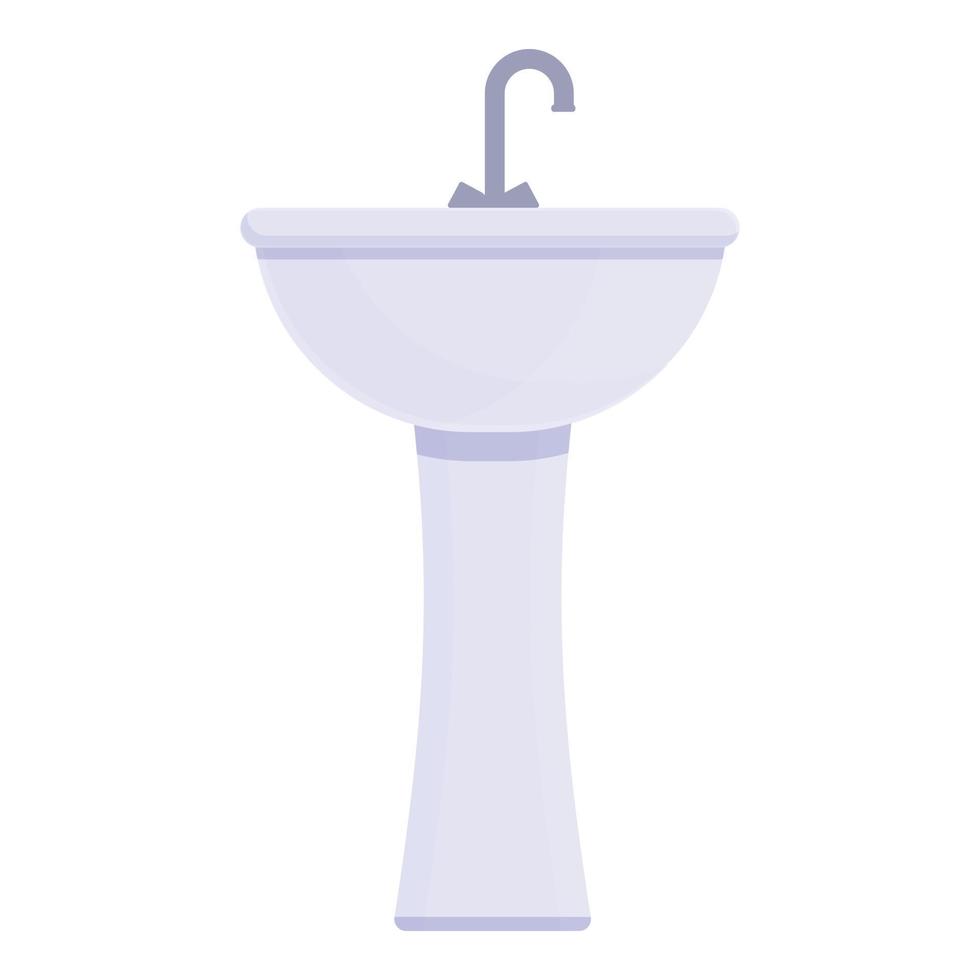 Washbasin icon, cartoon style vector