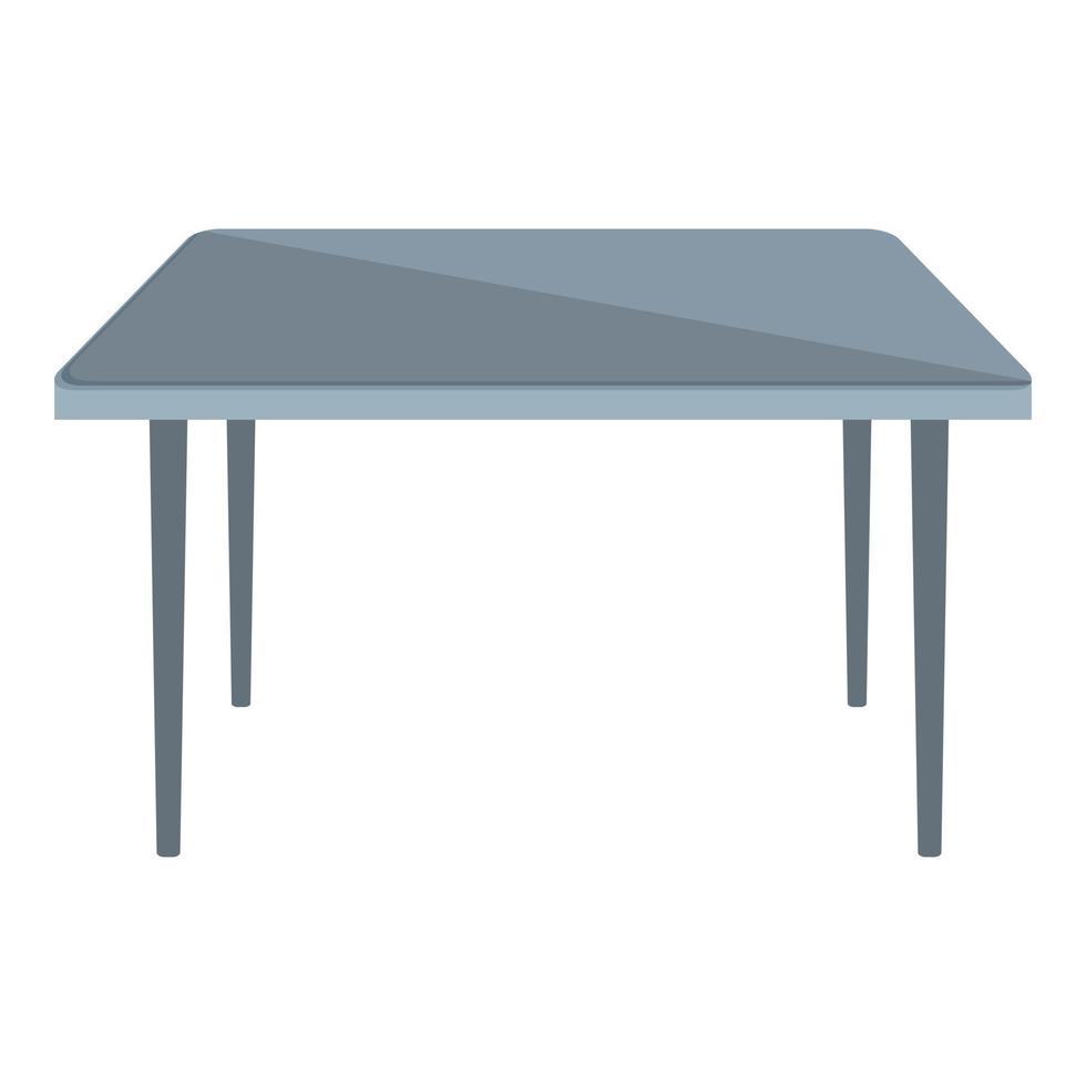 icono de mesa moderna de vidrio, estilo de dibujos animados vector