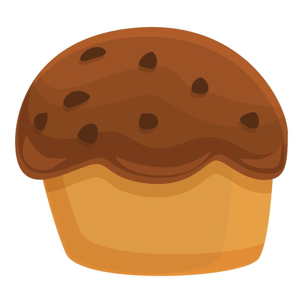 vector de dibujos animados de icono de muffin de chocolate. pastel de arándanos