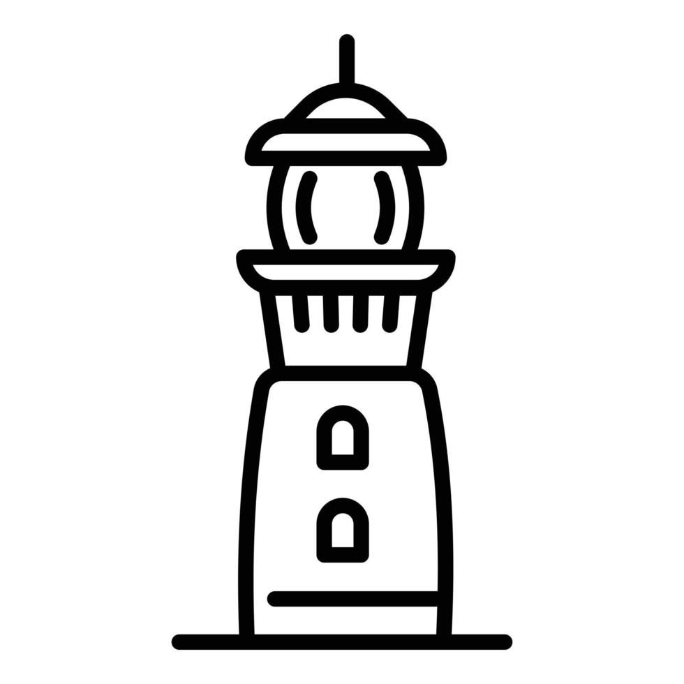 Port lighthouse icon, outline style vector