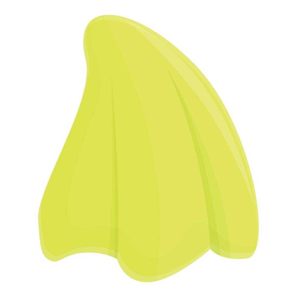 Green handkerchief icon, cartoon style vector