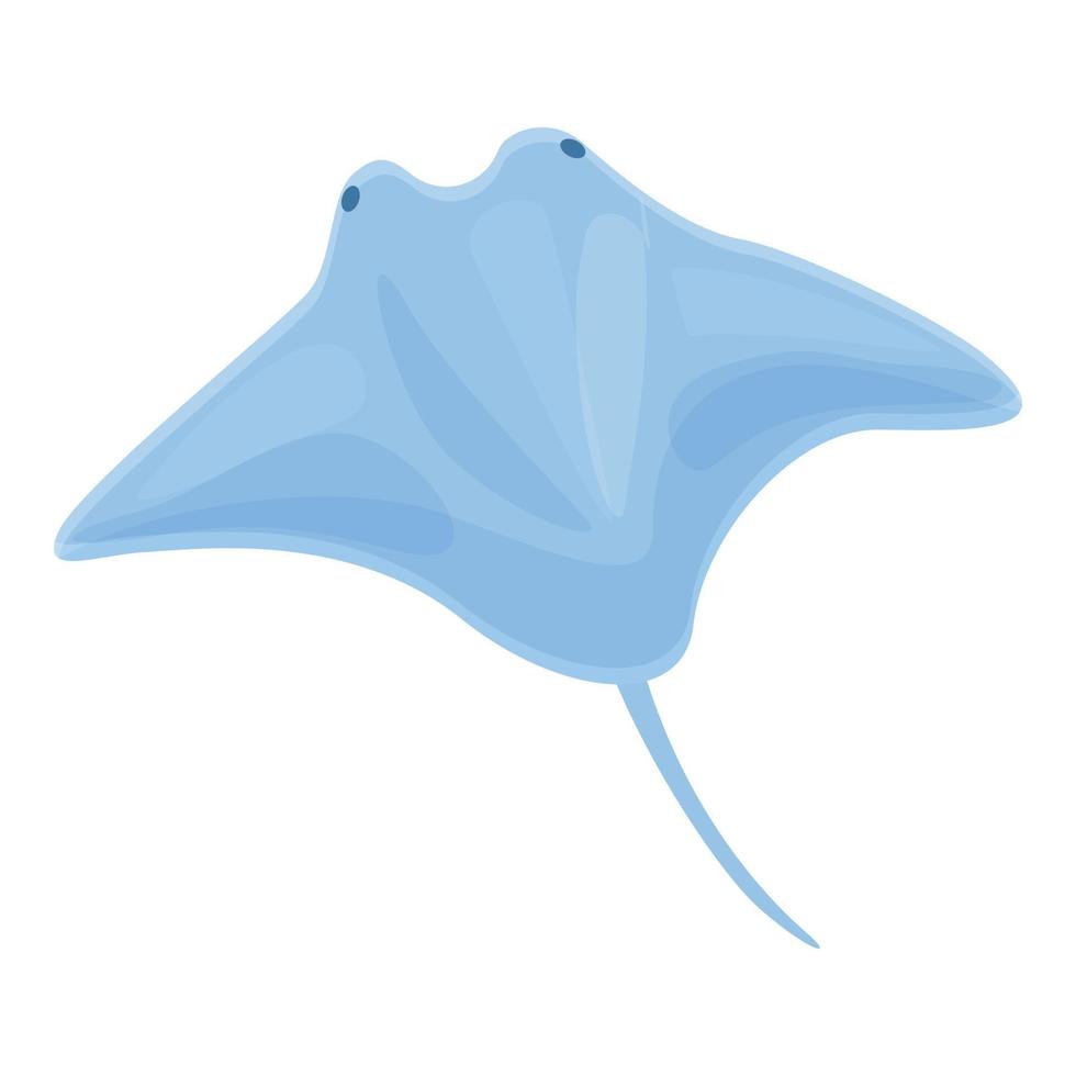 icono de mantarraya de fauna, estilo de dibujos animados vector