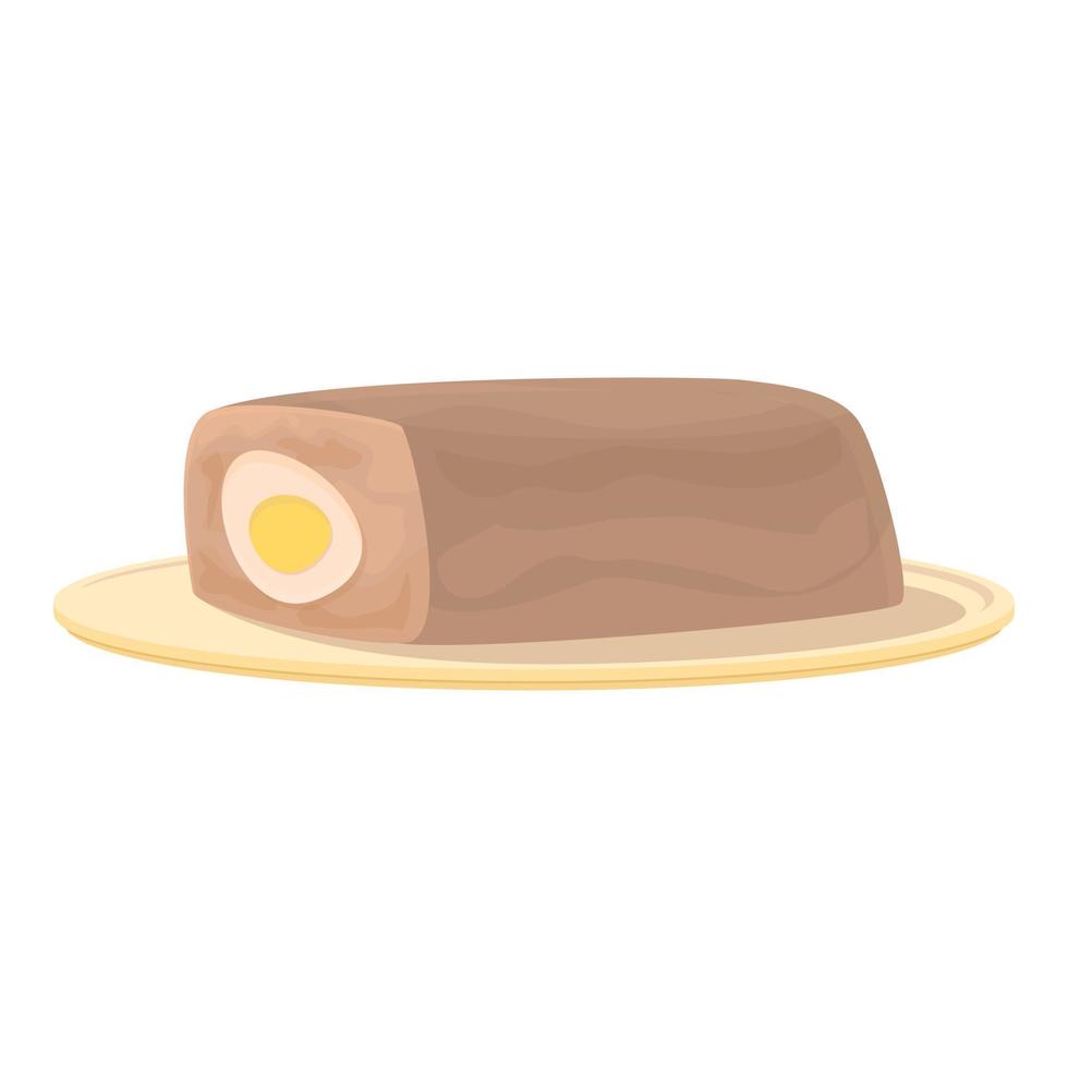 Romanian meat egg roll icon cartoon vector. Romania map vector