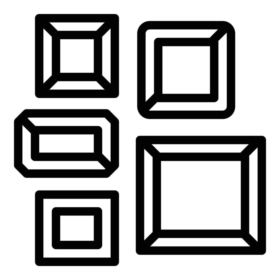 Art gallery museum icon, outline style vector