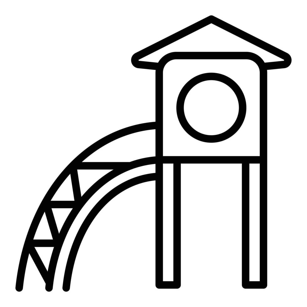 House kid slide icon, outline style vector