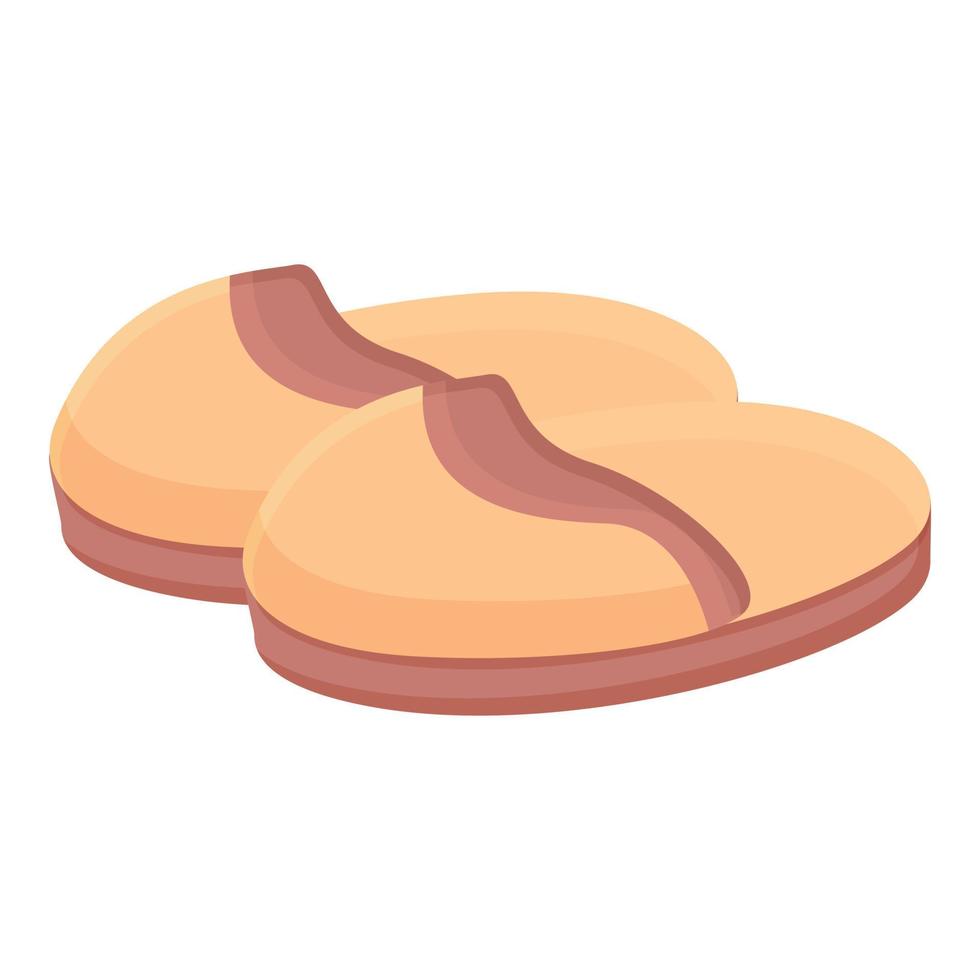 Light slippers icon, cartoon style vector