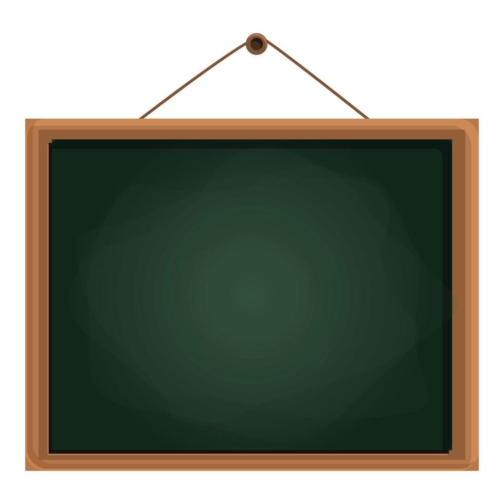 Student chalkboard icon, cartoon style vector