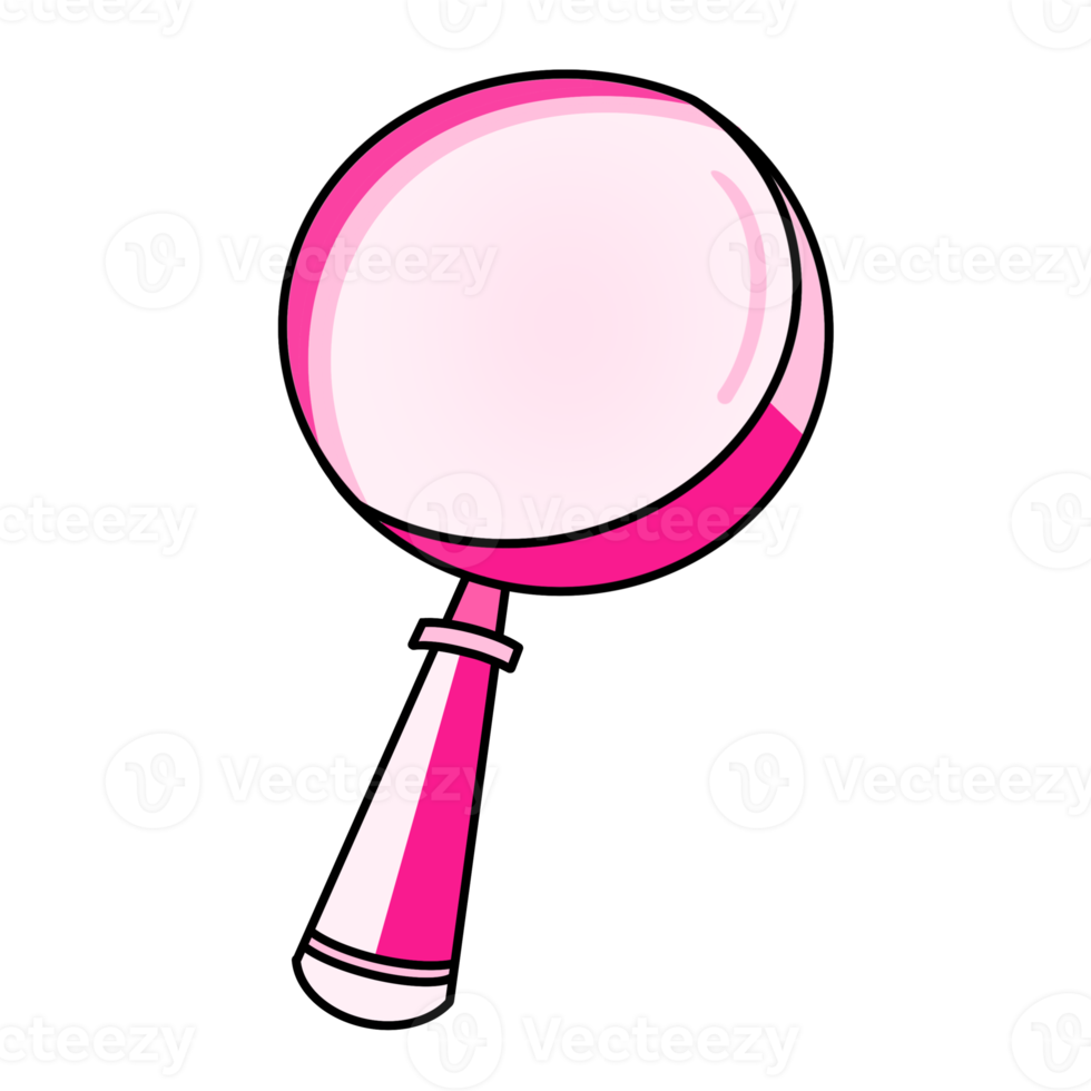 Pink Magnifying Glass png