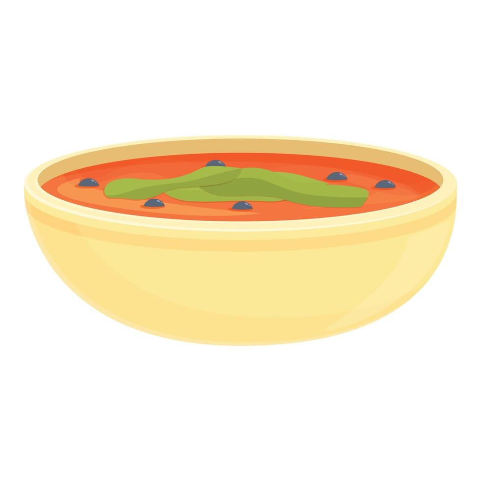 Spanish soup icon cartoon vector. Spain food vector
