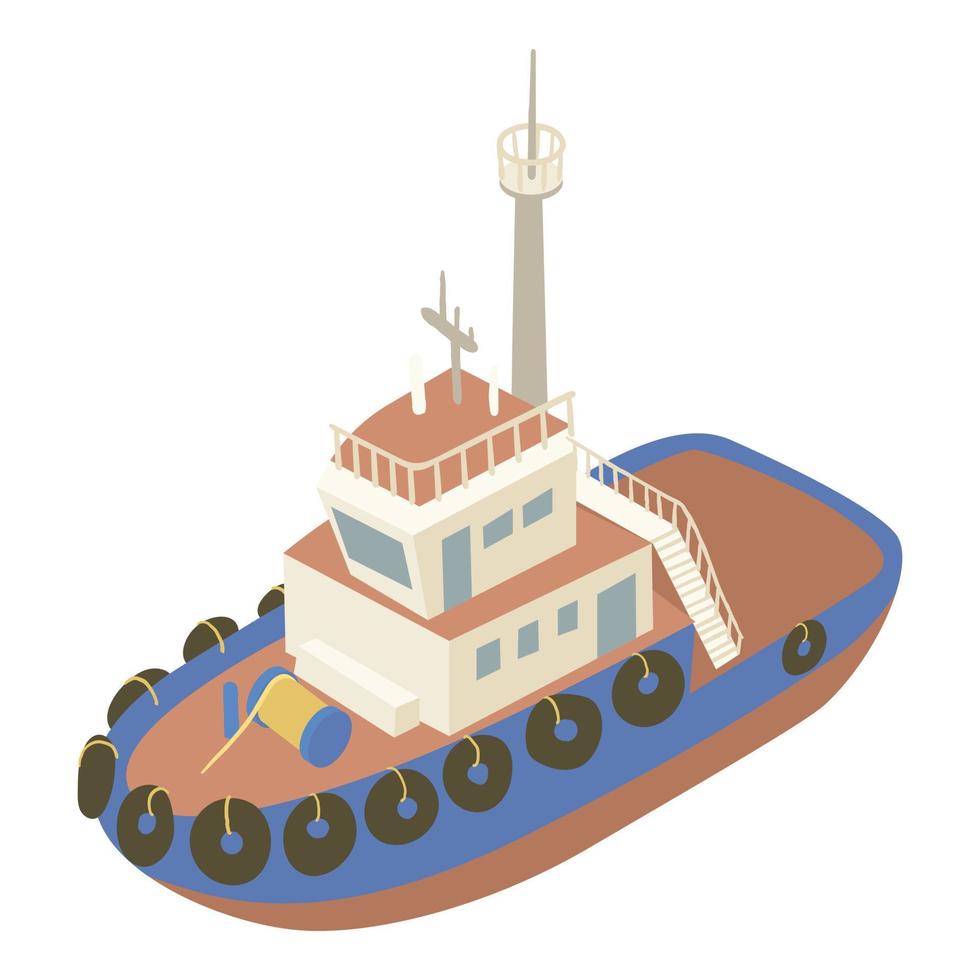 Ship icon, isometric style vector