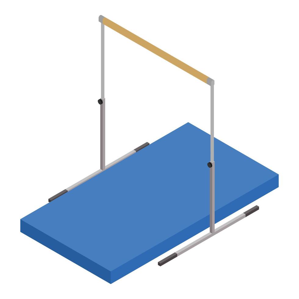 Gymnastics bar icon, isometric style vector