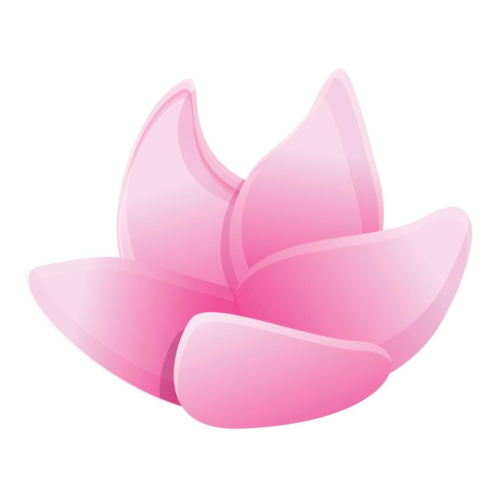 Plumeria exotic icon, cartoon style vector