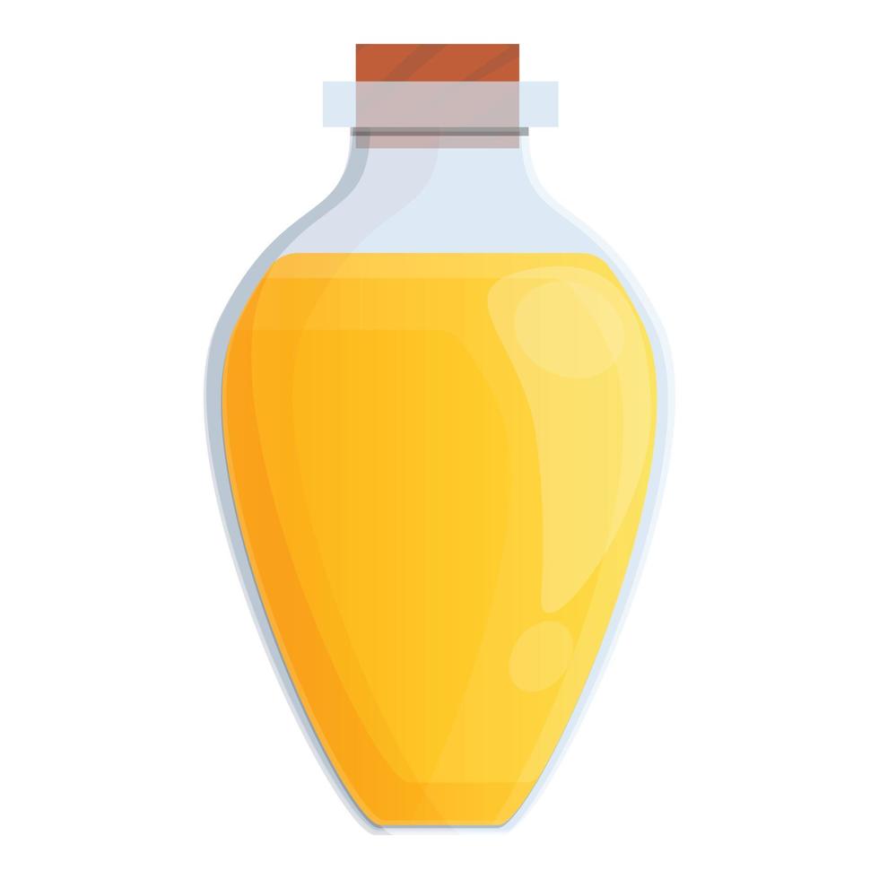 Jojoba oil icon, cartoon style vector