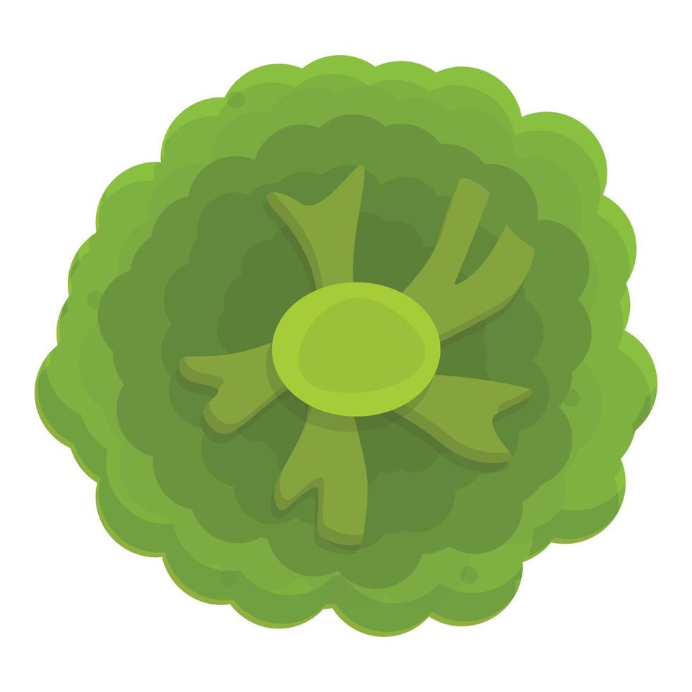 icono de brócoli de supermercado, estilo de dibujos animados vector