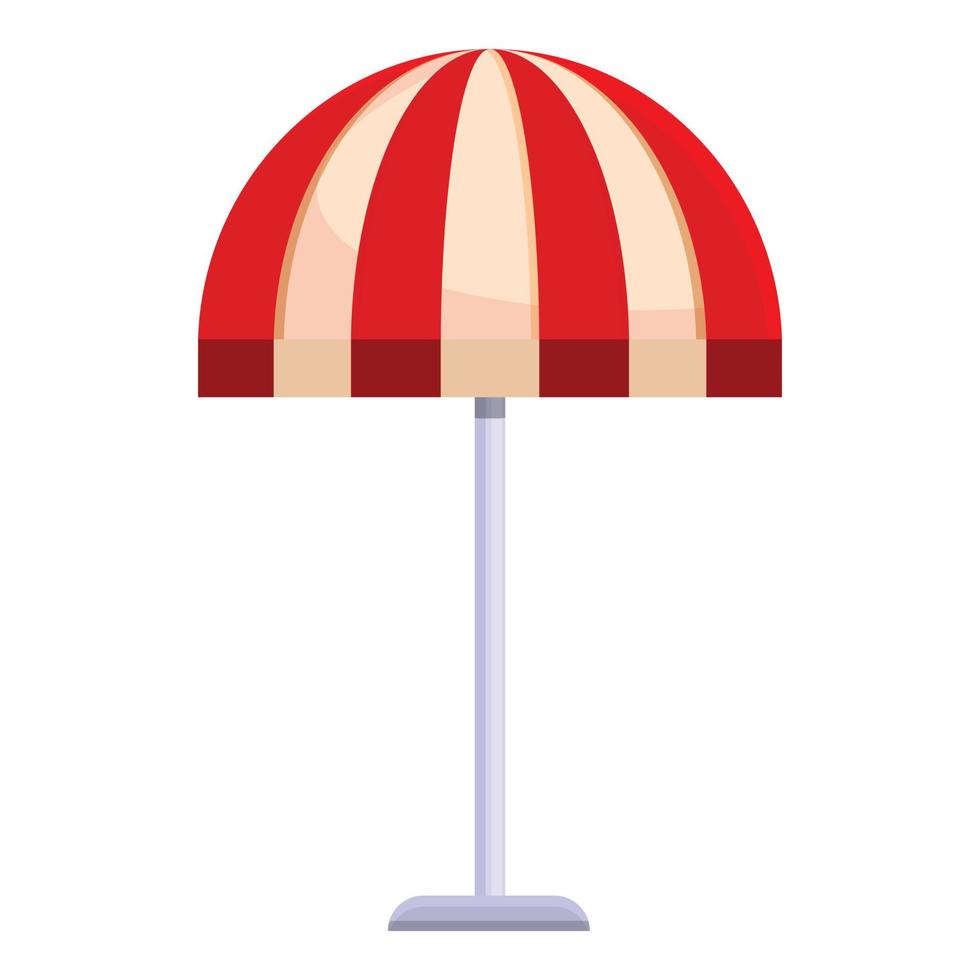 Beach umbrella icon, cartoon style vector