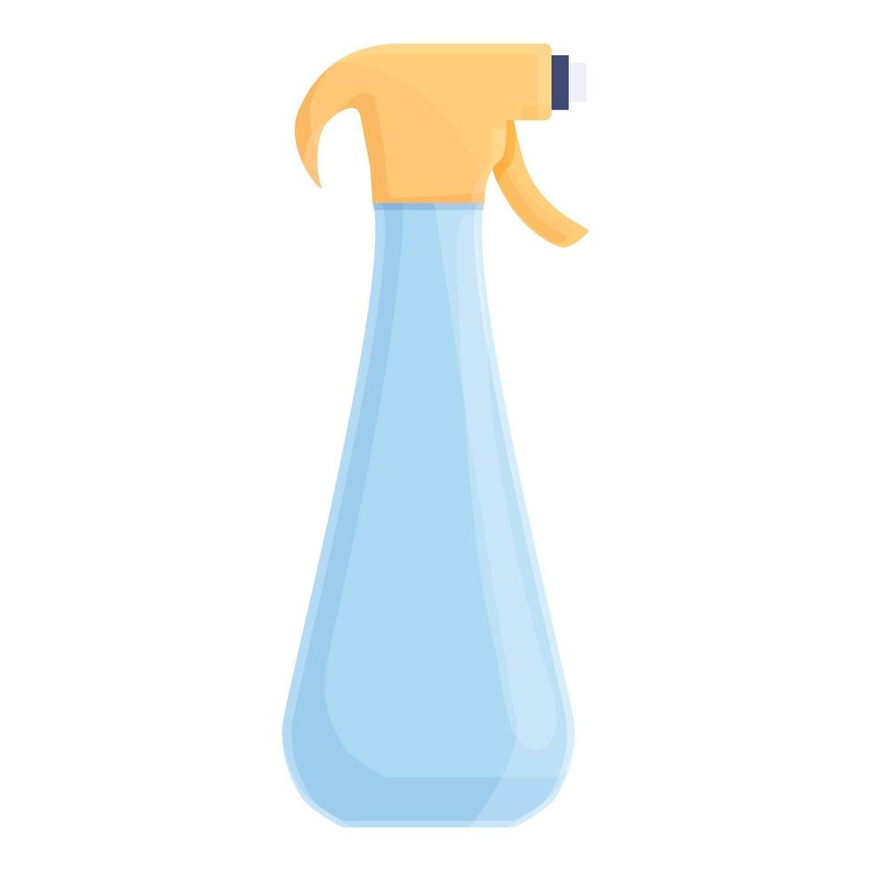 Biodegradable plastic spray bottle icon, cartoon style vector