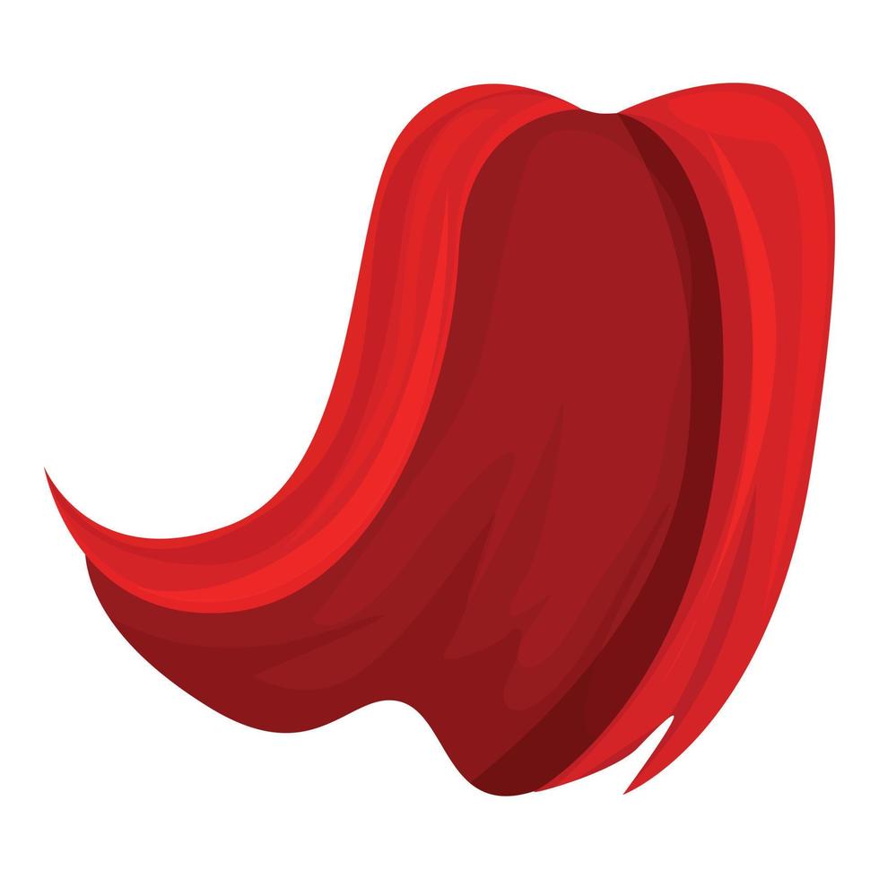 Red cloak icon cartoon vector. Vampire cape vector