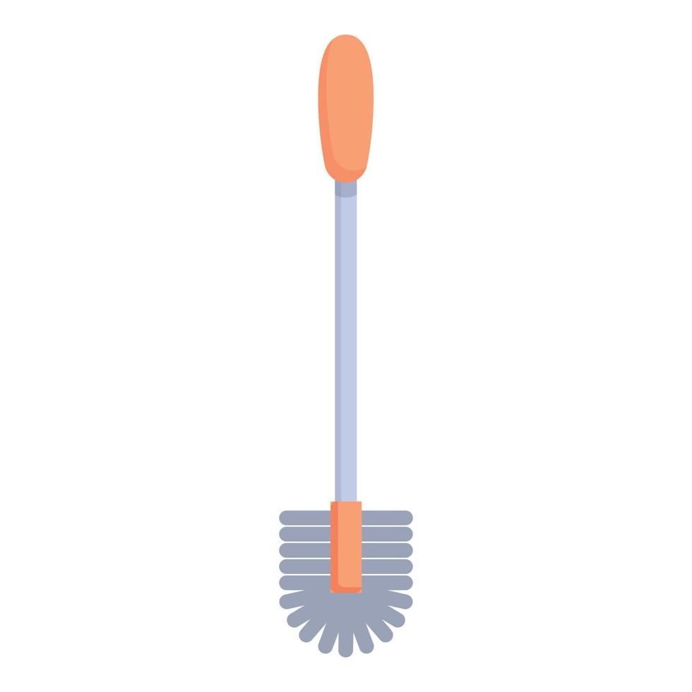 Bristle toilet brush icon cartoon vector. Bowl clean vector