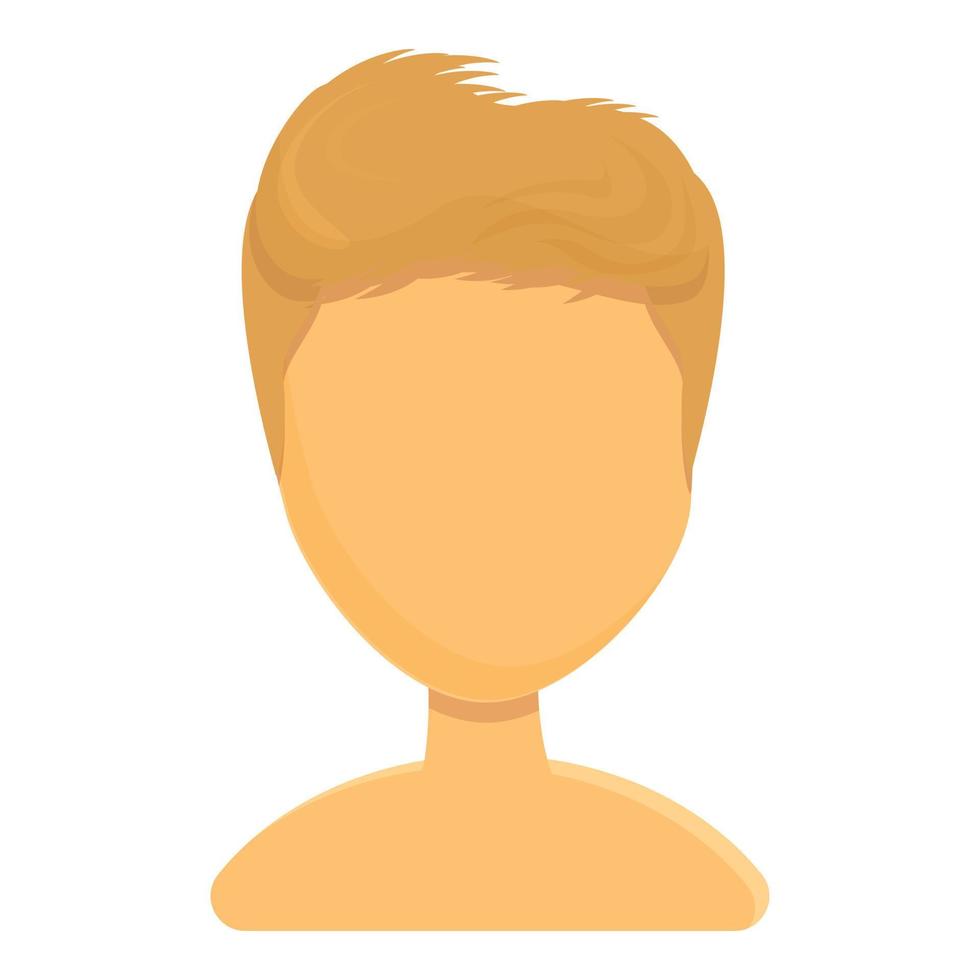 Funny hairstyle icon, cartoon style vector