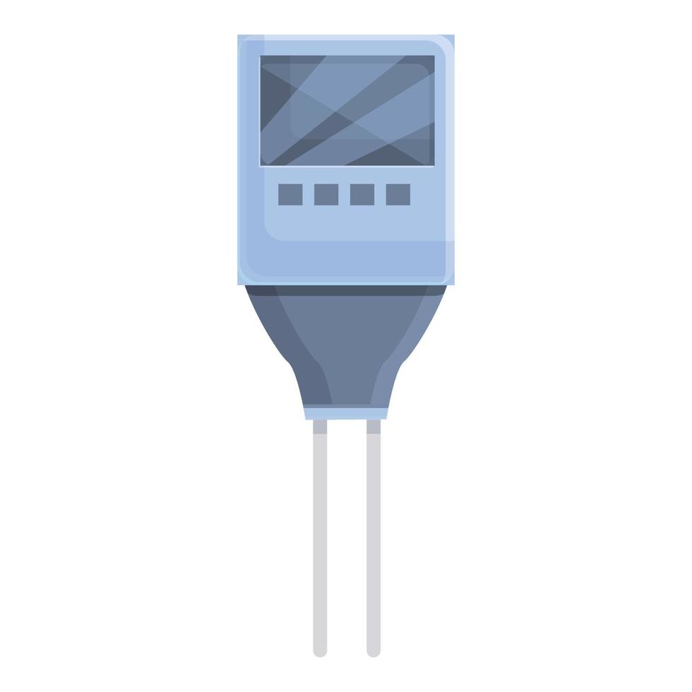 Ph meter analysis icon, cartoon style vector