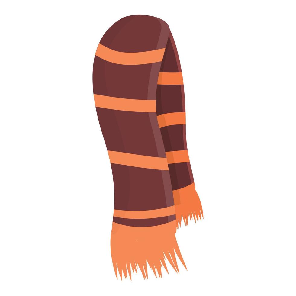 Winter scarf icon, cartoon style vector