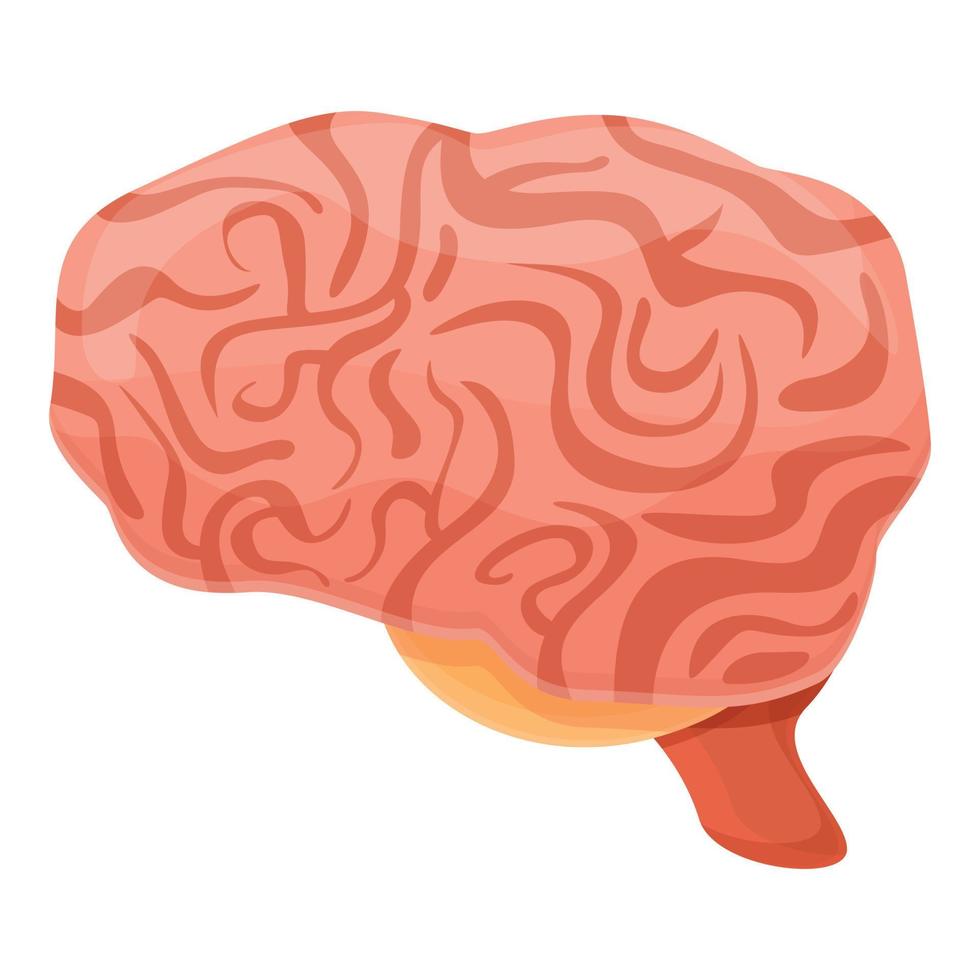 icono médico del cerebro humano, estilo de dibujos animados vector