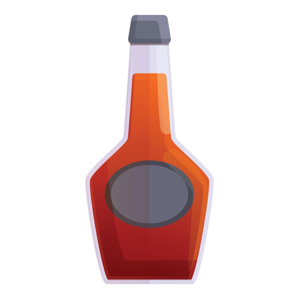 icono de botella de vino bourbon, estilo de dibujos animados vector