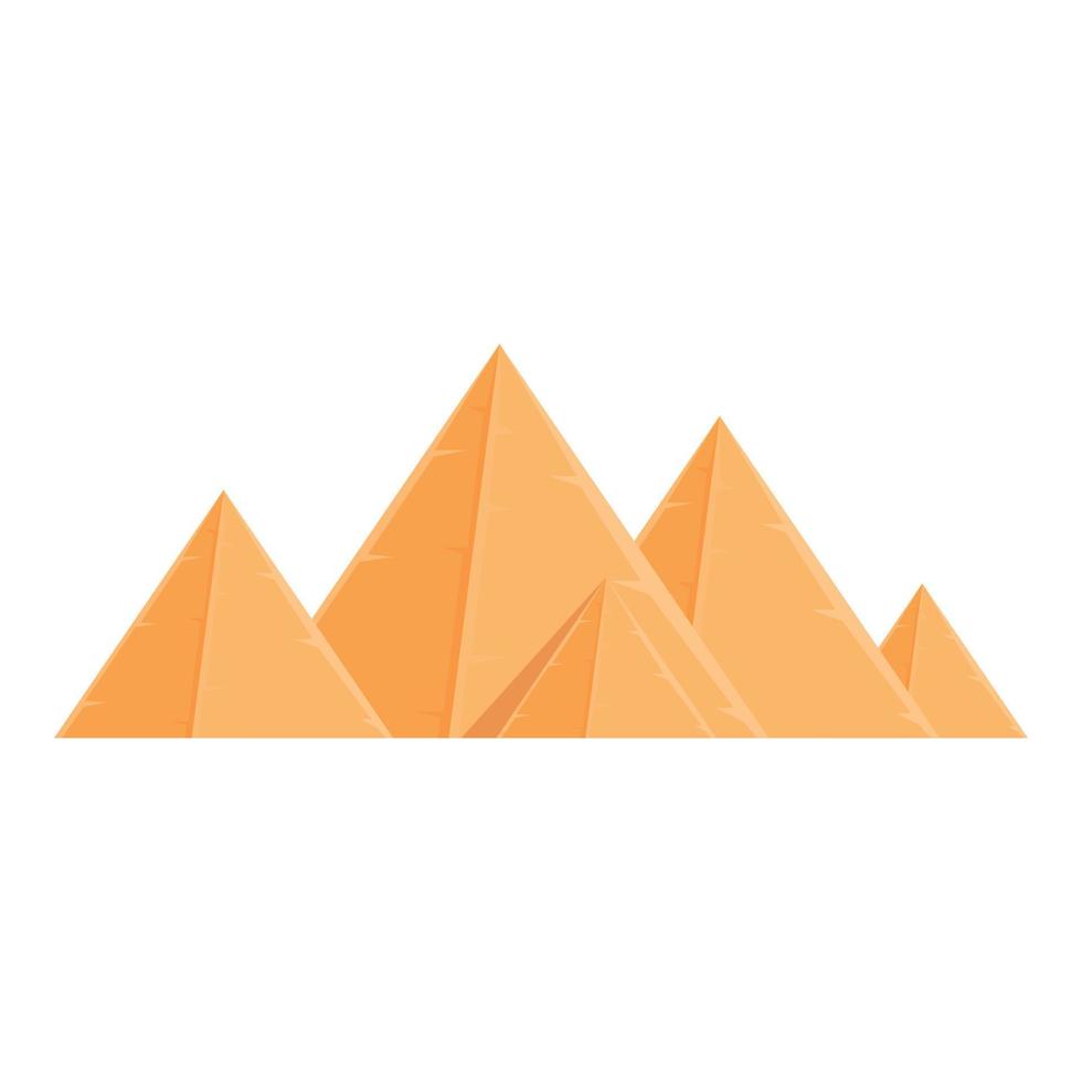 Pyramids egypt icon cartoon vector. Ancient sand vector