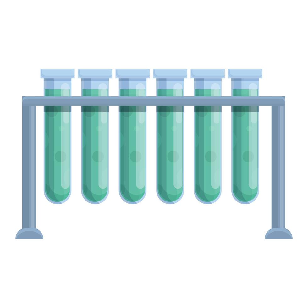 Test tube stand icon cartoon vector. Research lab vector