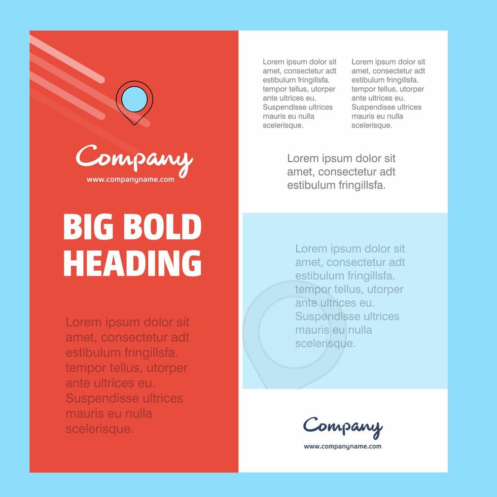 Map navigation Business Company Poster Template with place for text and images vector background