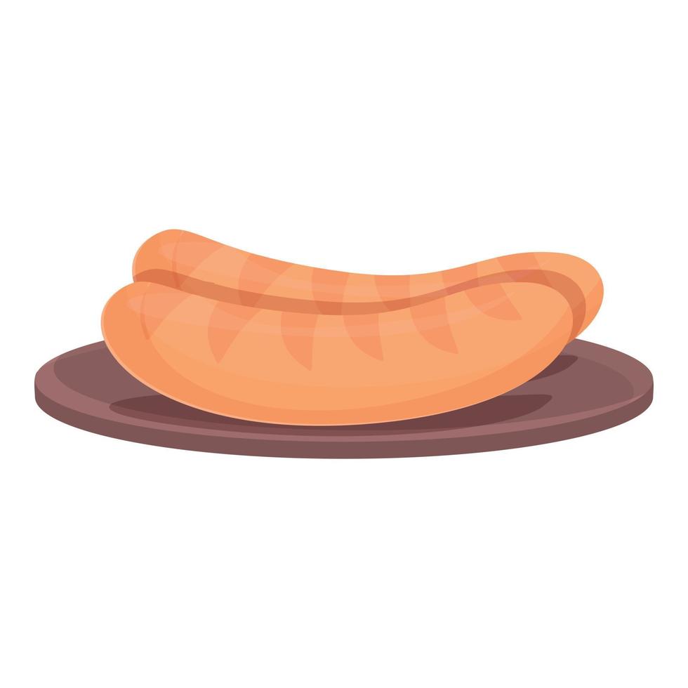 Pork sausage icon cartoon vector. Austrian cuisine vector