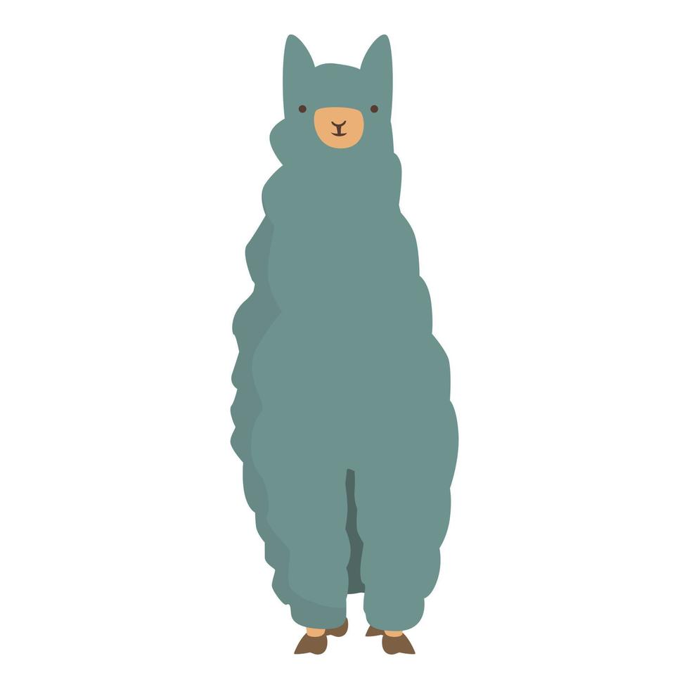 Funny lama icon cartoon vector. Cute llama vector