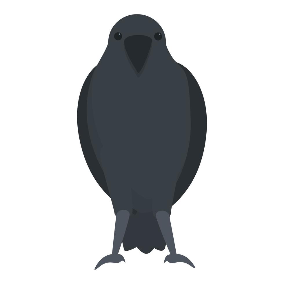 vector de dibujos animados de icono de cuervo de pie. pájaro cuervo