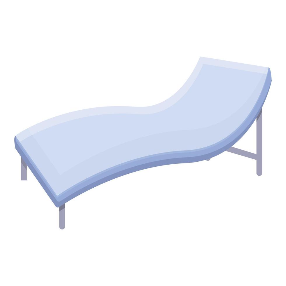 icono de chaise longue, estilo de dibujos animados vector