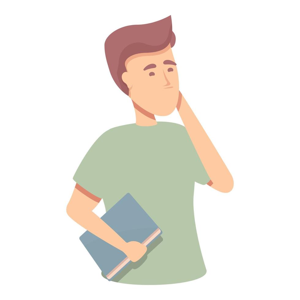 Student memory icon cartoon vector. Dementia loss vector