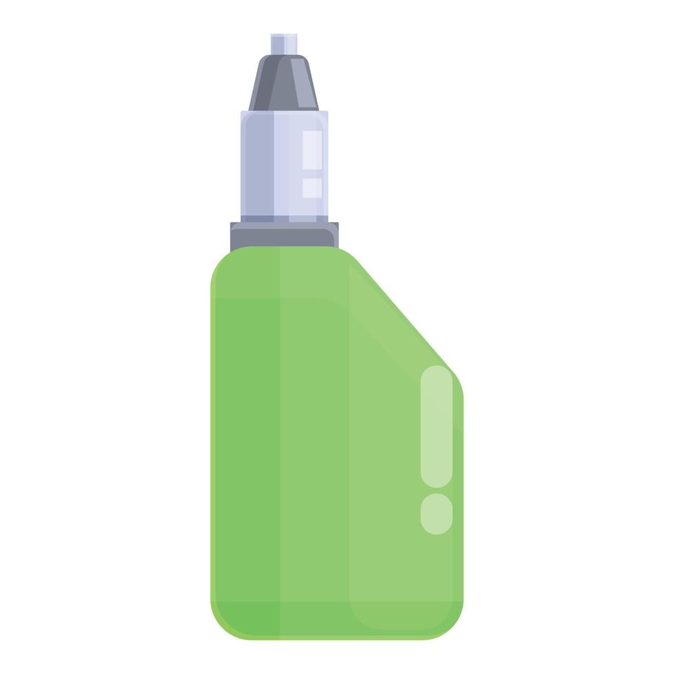 Green vaper icon cartoon vector. Electronic vape vector