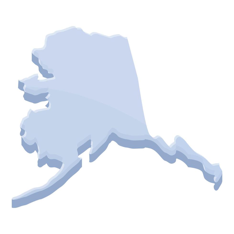 Alaska landmark icon cartoon vector. Polar forest vector