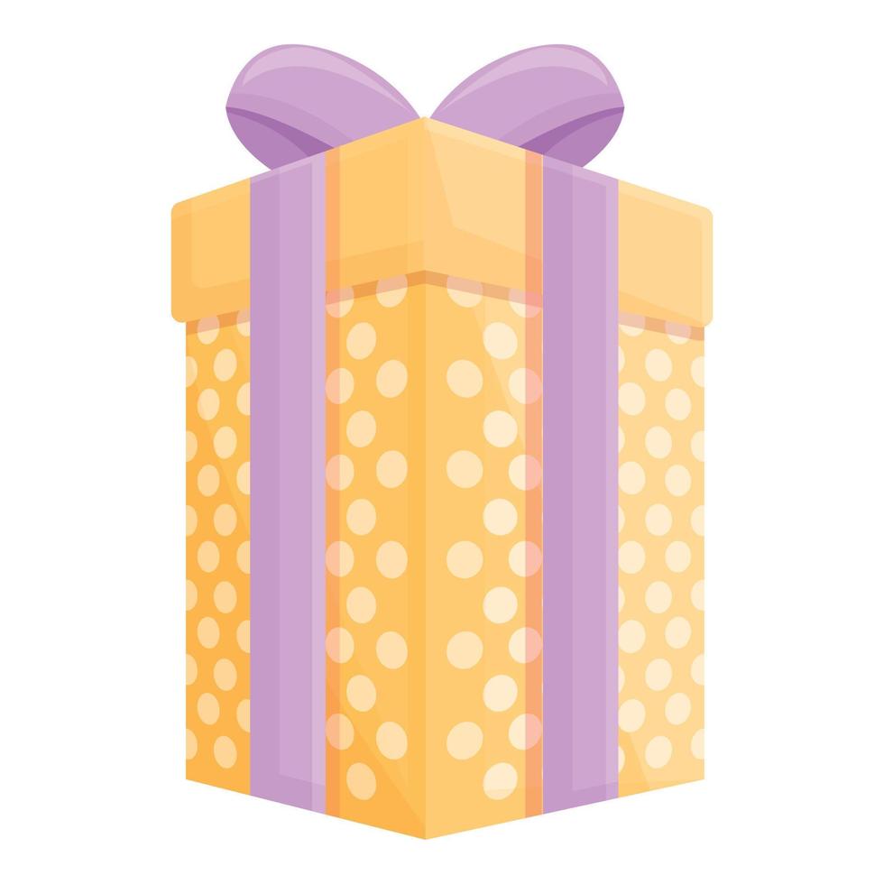 Party gift box icon cartoon vector. Present package vector