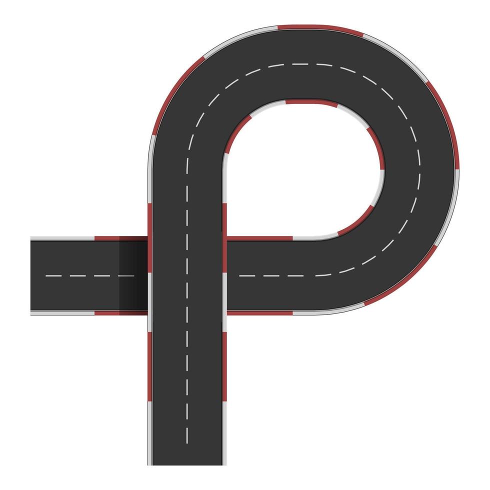 View racetrack icon cartoon vector. Car race vector
