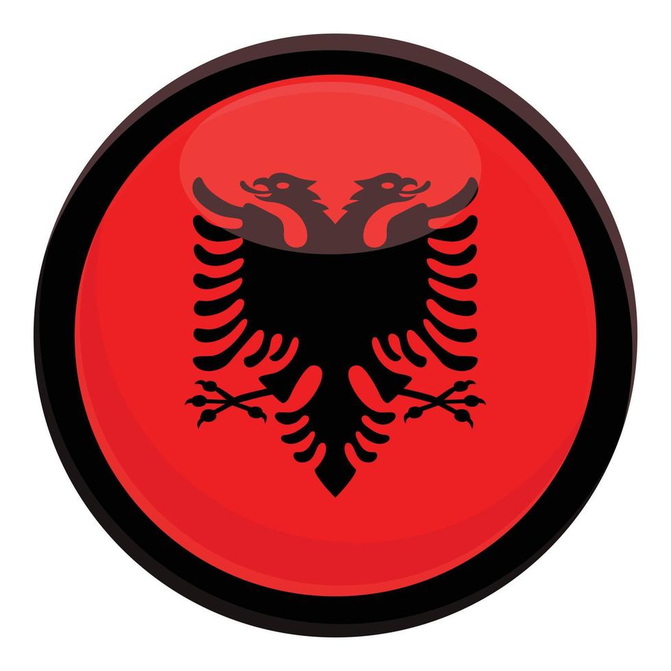 Albania emblem icon cartoon vector. Flag map vector