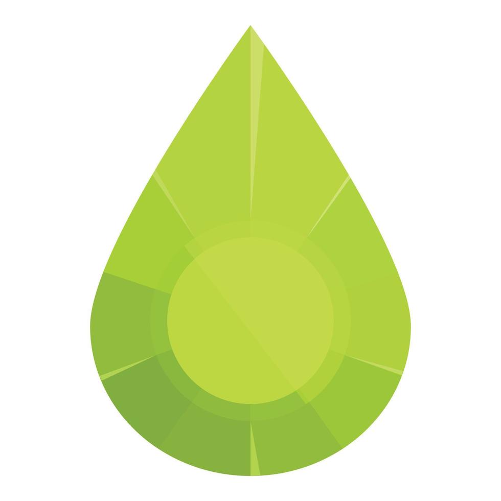 Green drop icon cartoon vector. Gem stone vector